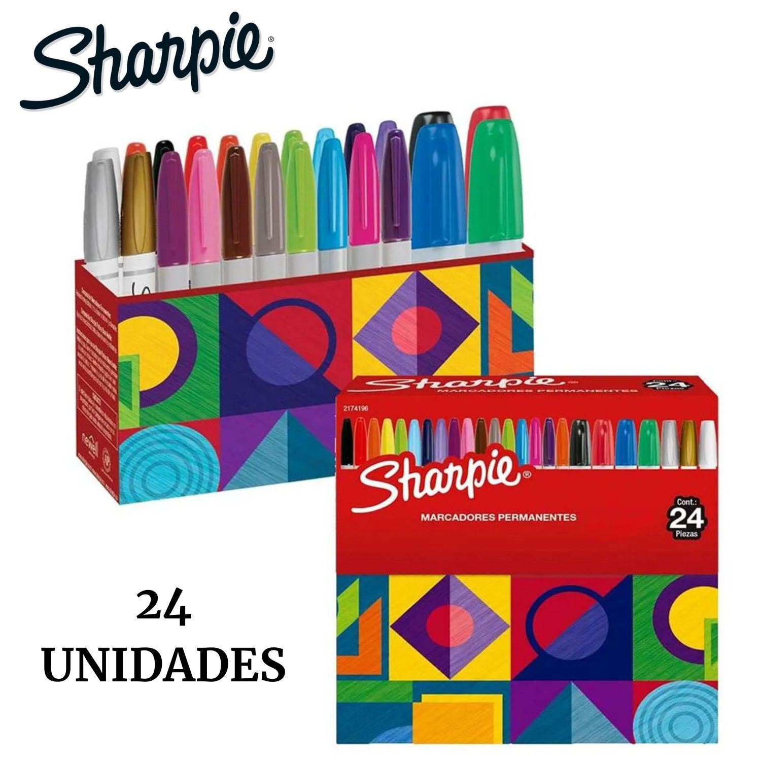 Marcador Permanente SHARPIE 2174196 24 unid Colores variados